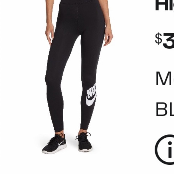 Nike Black High-Waisted Leggings - Picture 1 of 5